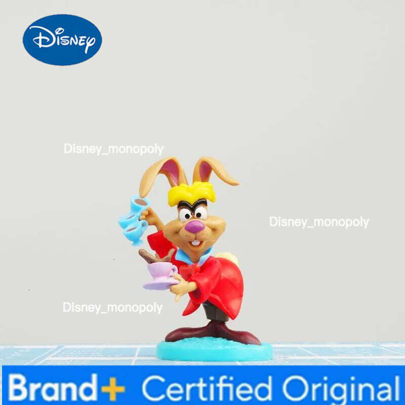 Disney 6-10cm 6pcs/Lot Alice in Wonderland Cheshire Cat White Rabbit Cake Car Desk Decoration Figure Toys H260105