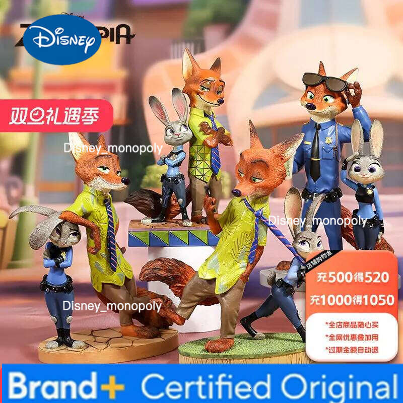Disney Enesco Zootopia Judy Hopps Nick Wilde Desktop Figurine Collectible Statue Decoration For Home Office Birthday Gift H260105 H260105