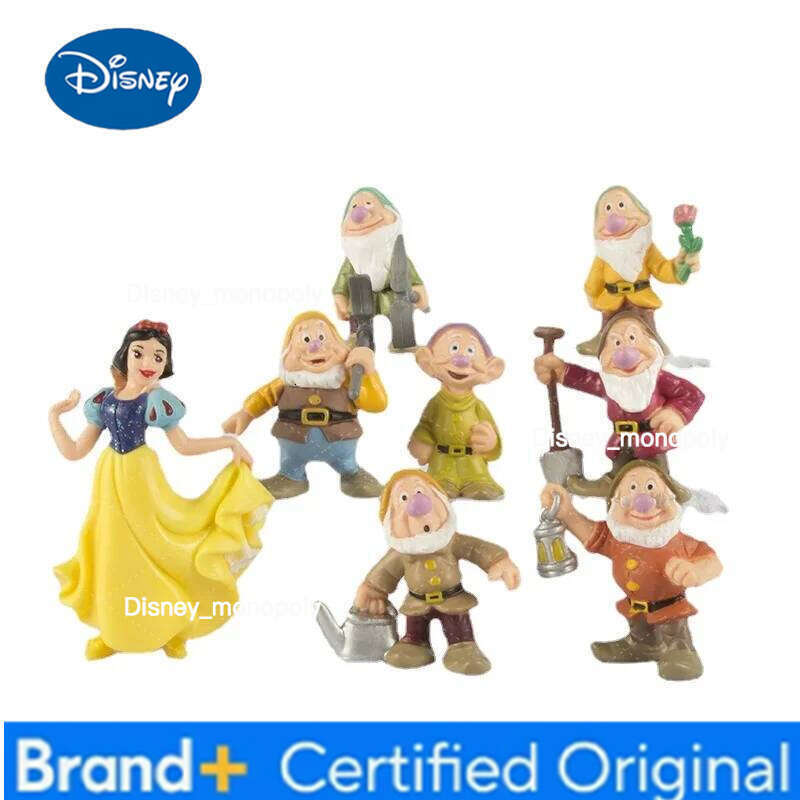 Disney Princess Snow White Action Figure The Seven Dwarfs Anime Figures Dolls Toys Cake Wedding Decoration Kids Birthday Gifts H260105