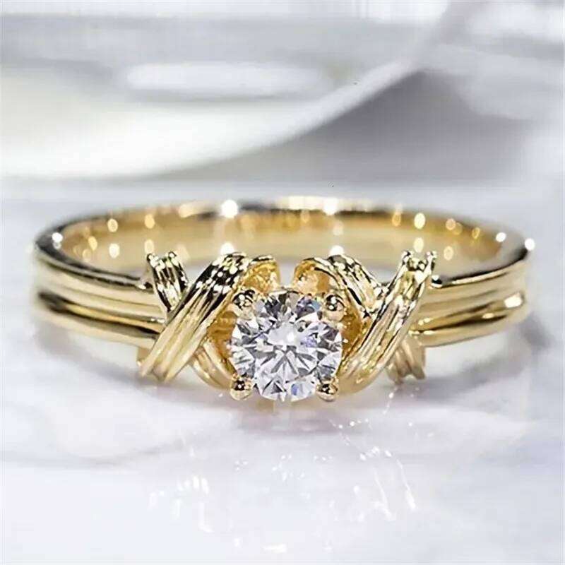Wedding Rings for Women Luxury Paved Cushion/Round Cubic Zirconia Fashion Female Jewelry New 2025