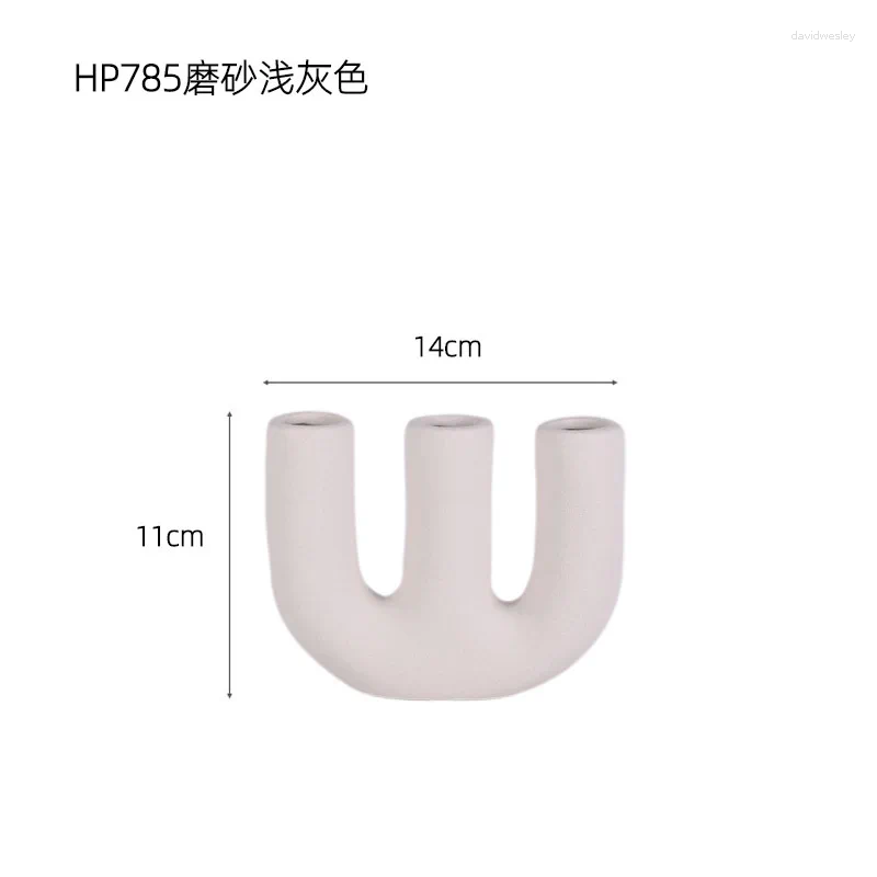 Candle Holders Ceramic Holder Flower Vase Candlestick Candelabrum Geometric Hollow Floral Art Decorations Home Decoration Accessories XJ260305