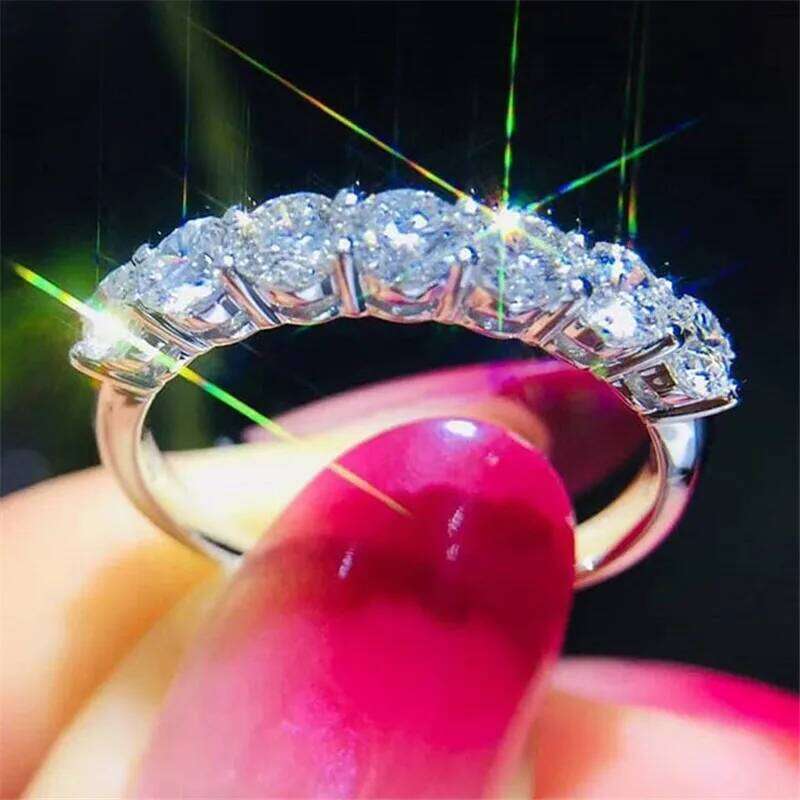 Finger-ring for Women Luxury Inlaid CZ Stone Simple Stylish Wedding Bands Female Ring Jewelry