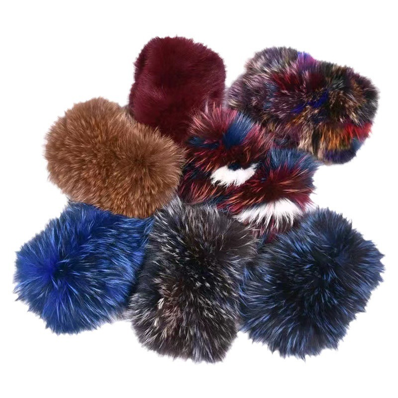 2024 Fashion Lady Real Fox Fur Scarf Girls Warm Soft Knit Good Elastic Real Fox Fur Headband Genuine Fox Fur Ring Scarves241224bj