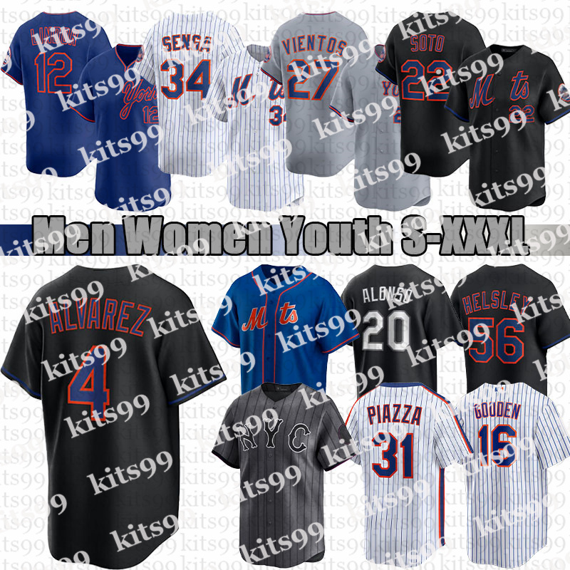 #22 Juan Soto mets jersey Francisco Lindor Pete Alonso Baseball Jerseys Starling Marte Jeff McNeil Jose Siri Griffin Canning Dwight Gooden mets jersey