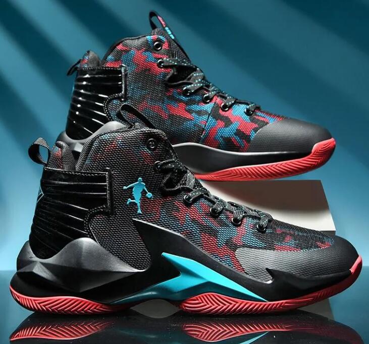 New Unisex Basketball Shoes Boys Cement Floor Actual Combat Trend Men Rubber Sole Sports Shoes Women High-top Combat Fashion Boots Z 1.3-3