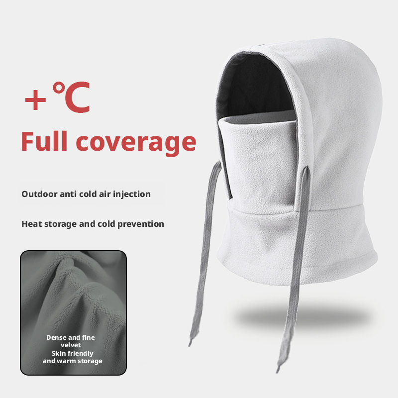 Fashion Face Masks Hooded Cycling Balaclava - Windproof Fleece Face Mask with Drawstring, Warm Neck Gaiter for Motorcycle, Cold Weather Commuting Maskset010