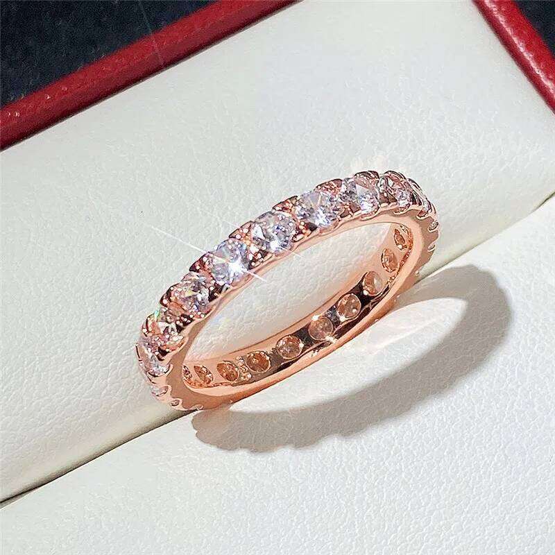 Finger Ring for Women Shiny Cubic Zirconia Delicate Female Accessories Versatile Jewelry Gifts