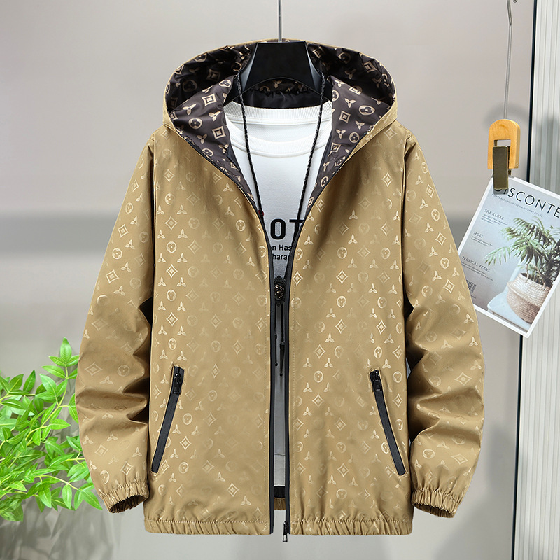 New Design Beach Jacket 2026 Spring Men's Retro Luxury Jacket, Lightweight Sun Protection Hooded Coat, Vintage-Inspired Youth Casual Outerwear