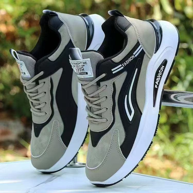 Ddmytiger New Dad Spring And Autumn Leather Casual Sports Men S Versatile Ins Trend Shoes Outdoor Shoes