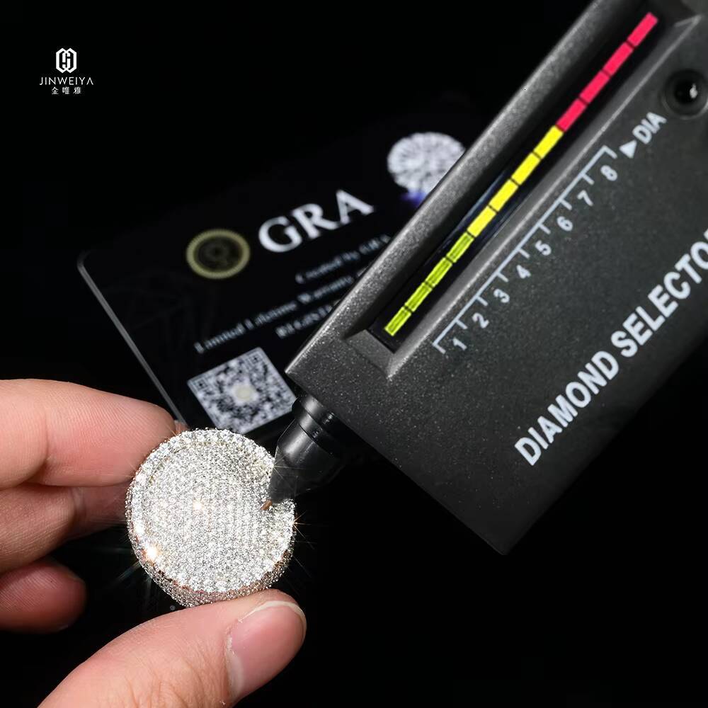 Mens Moissanite Ring Solid 925 Silver Hip Hop Jewelry Luxury Iced Out Pass Diamond Tester Cuban Ring