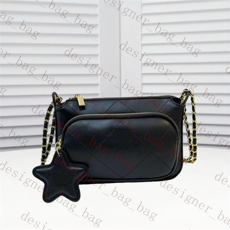 Designer shoulder bags 2 piece set women Purse classic flap diamond patterned chain shoulder strap Messenger Bag Fashion Small Square crossbody bag black Luxury Bag