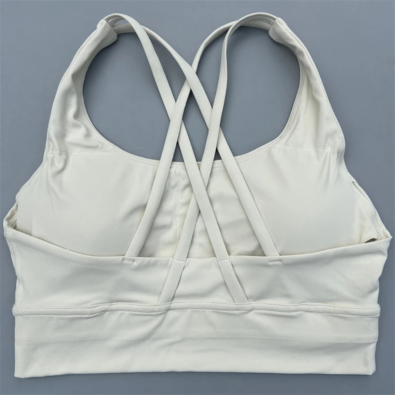 Cross Straps Sports Bra Women Gym Sports Top High Support Fitness Bralette Yoga Vest Push Up Running Underwear With Chest Pad 260106