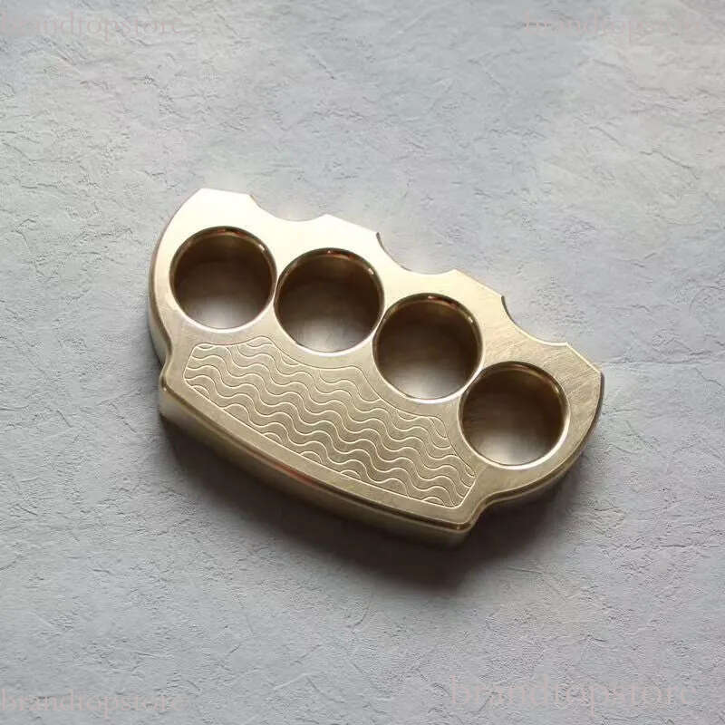 Strong Wave Brass Knuckle Duster Outdoor Window Breaking Self-Defense knuckle dusters self defense EDC Tool