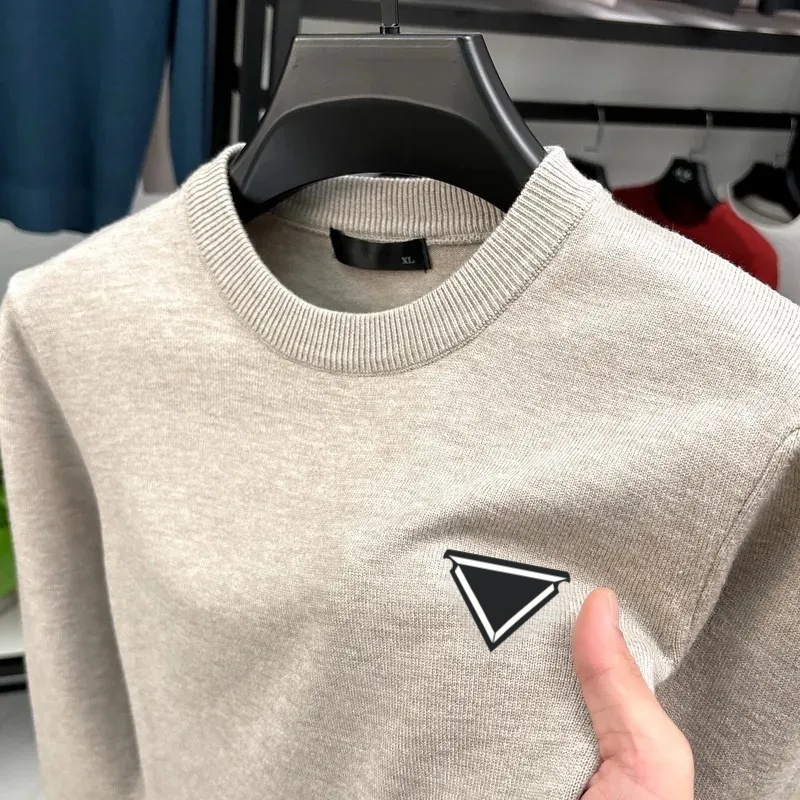 Men'S Sweaters Crew Neck Pullover Knitted Sweater Spring Autumn Long-Sleeved Top Base Shirt Fashion Winter Warm Long Sleeve Knitting Jumper