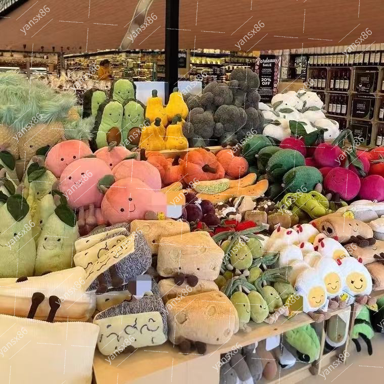 Jellys Cat Collection Set Fur Toys Fruit and Vegetable Series Cute and adorable plush toys that are endearing and likable
