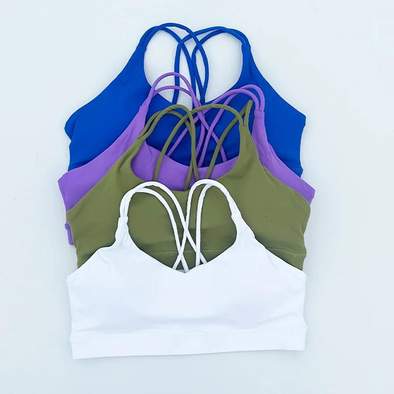 Women Sports Bra Cross Strap Top Women Push Up Sport Bra Yoga Gym Crop Top Brassiere Fitness Top Sport Bra Breathable Bras 260106