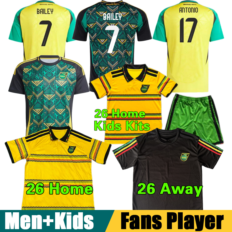 24/25 26/27 Copa America Jamaica Soccer Jersey BLAKE PINNOCK BAILEY NICHOLSON Customization mans Kids Kit fans player Breathable Jersey