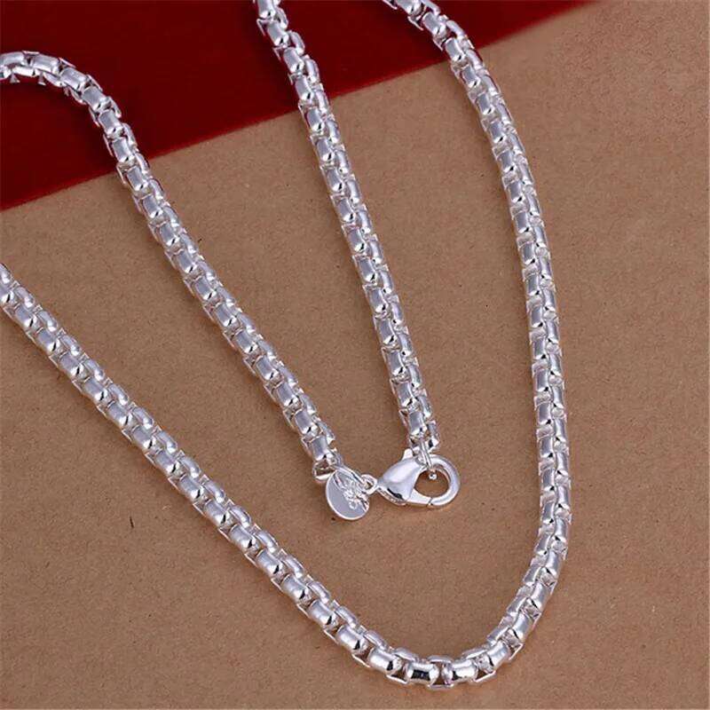 Exquisite Luxury Fashion Women Men Round Box Chain Wedding Noble Charm Necklace Jewelry Gifts