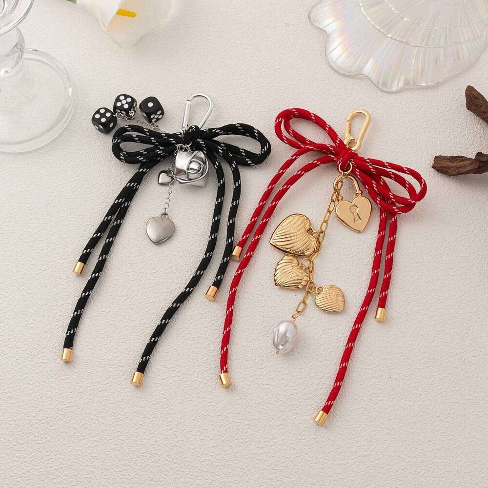 Fashionable trendy keychains DIY bags and pendants can be freely matched with brooch accessories Copper plated 18K XJ260106