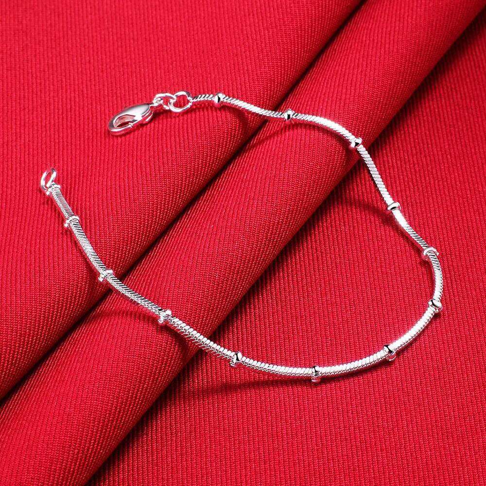 Hot New Silver Color Bracelets For Women Fine Snake Bone Beads Chain Fashion Wedding Party Christmas Gifts Jewelry