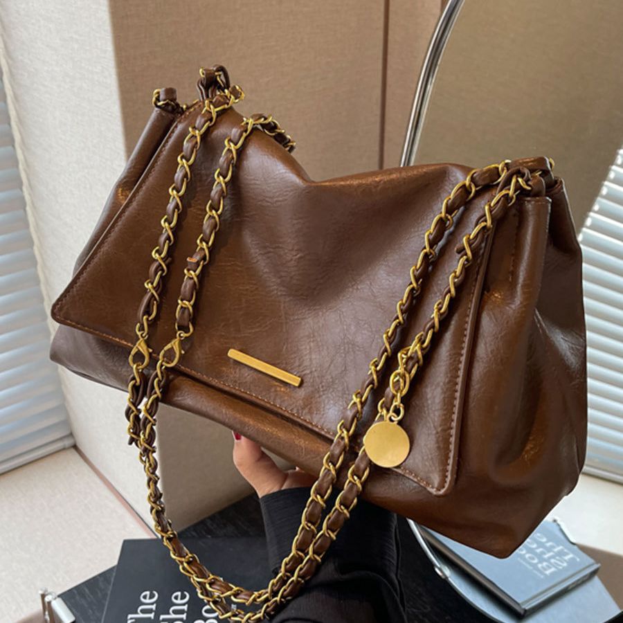 Retro Trend Large Capacity Underarm Tote Bag Women's Bag New Fashion Simple Chain Single Shoulder Crossbody Bag