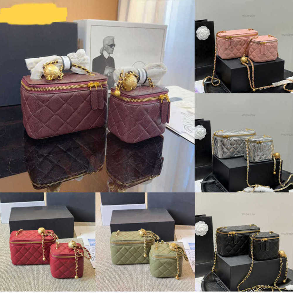 Shoulder Bags Designer Vanity Bag with Mirror CC Cosmetic Bags with Chain Strap Crossbody Bag High Quality Leather Bag Womens pink Small Large Handbag Mini Makeup Bag