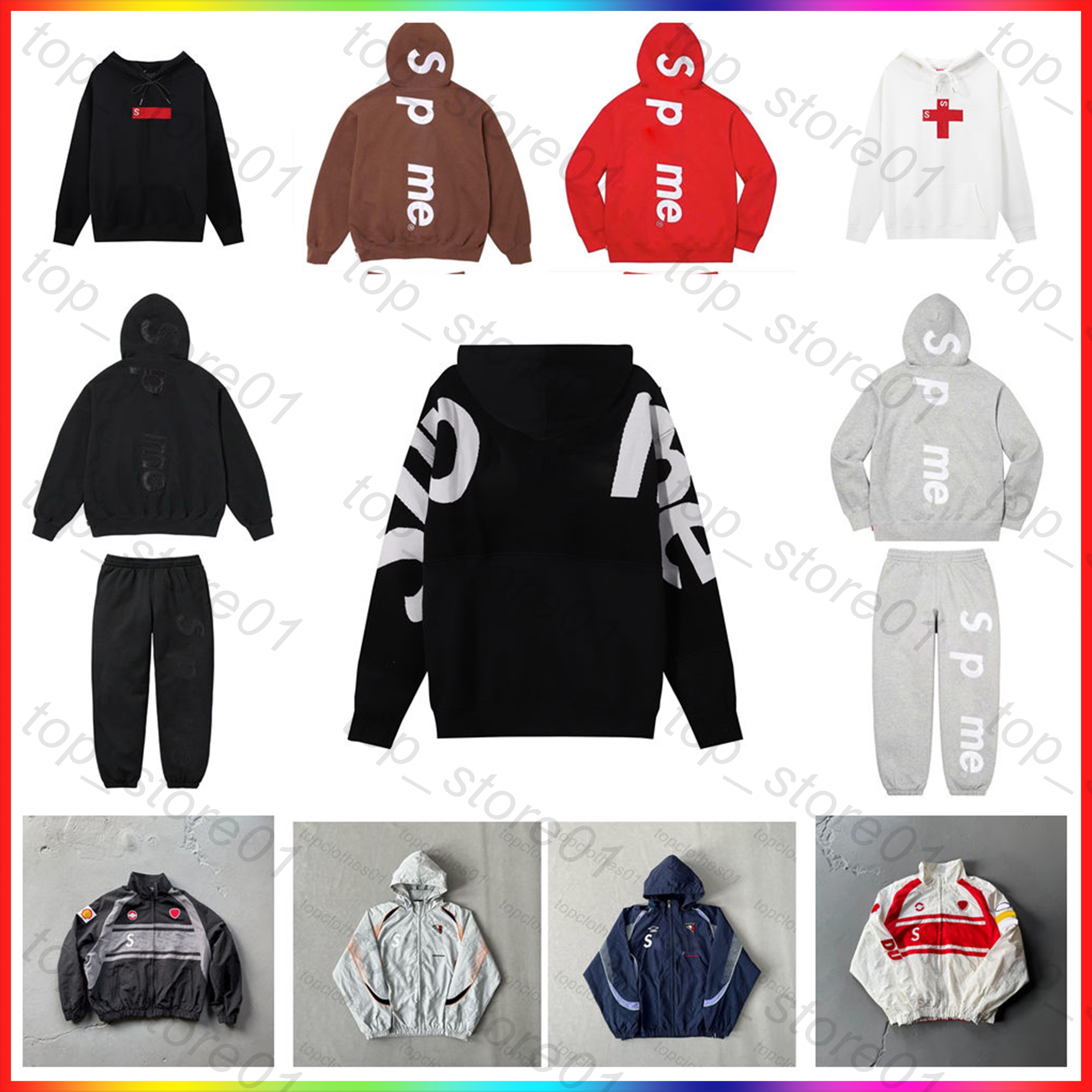 New 2026 Men's hoodie designer hoodie American street fashion brand letter embroidery hoodie men's pure cotton plus size sweat absorbing y2k hip hop supremely hoodie