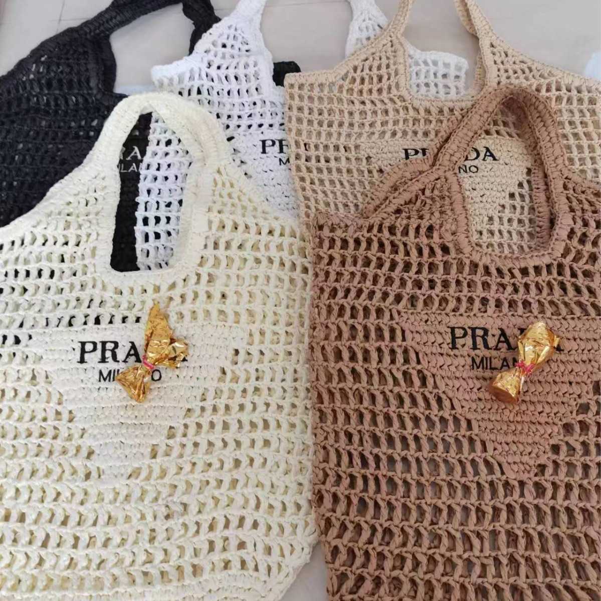 New versatile artistic handmade woven bag with mesh hollow fishing net tote woven bag tote woven bag L251210LN5H