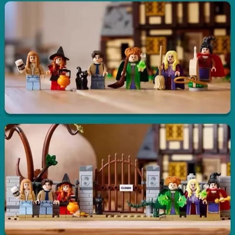 Cross-border series of witch sisters Sanderson's magic house building blocks for play Free shipping