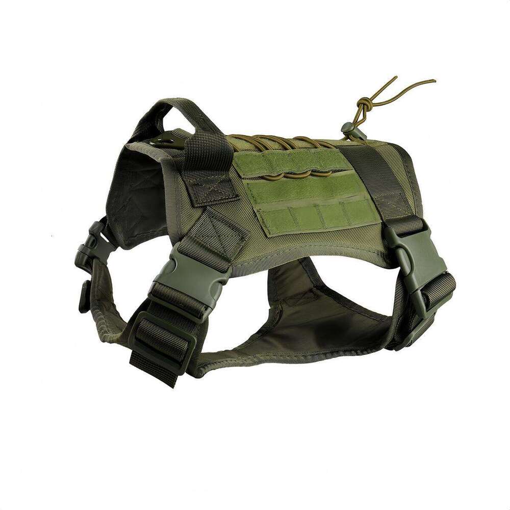 Tactical Dog Harness and Collar Set, Heavy Duty No Pull Pet Vest with Handle, Reflective Military Dog Leash for Large Dogs Outdoor Training