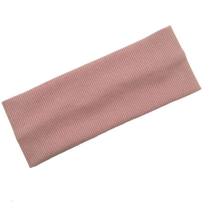 New Solid Knitted Headband for Women Girls Autumn Winter Sport Yoga Sweat Uptake Headwear Elastic Hairbands Hair Accessories 26T0106