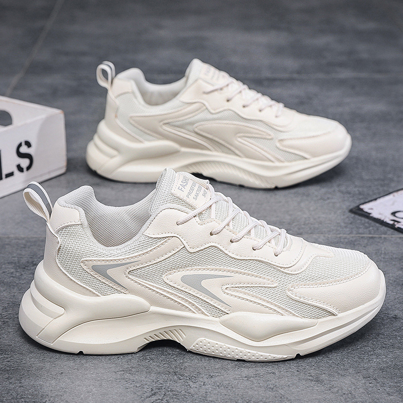 Ddmytiger Summer Breathable New Sports Men S Running Casual Height Increasing White Mesh Dad Trend Shoes Outdoor Shoes