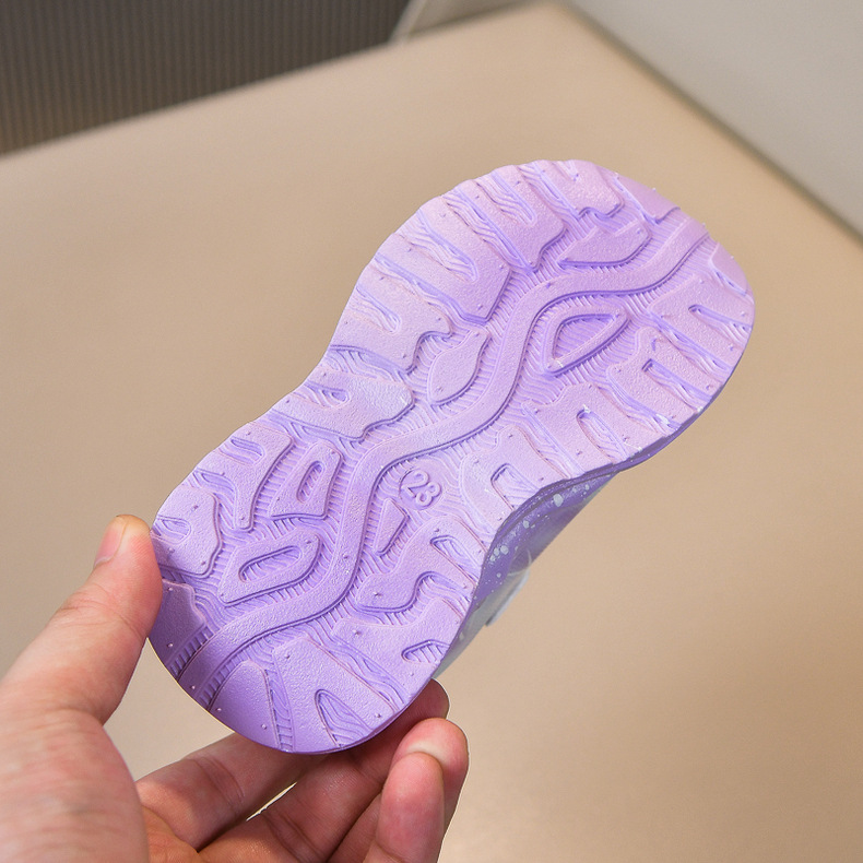 kids trainers led lights mesh breathable childrens sports princess pink purple shoes sneakers