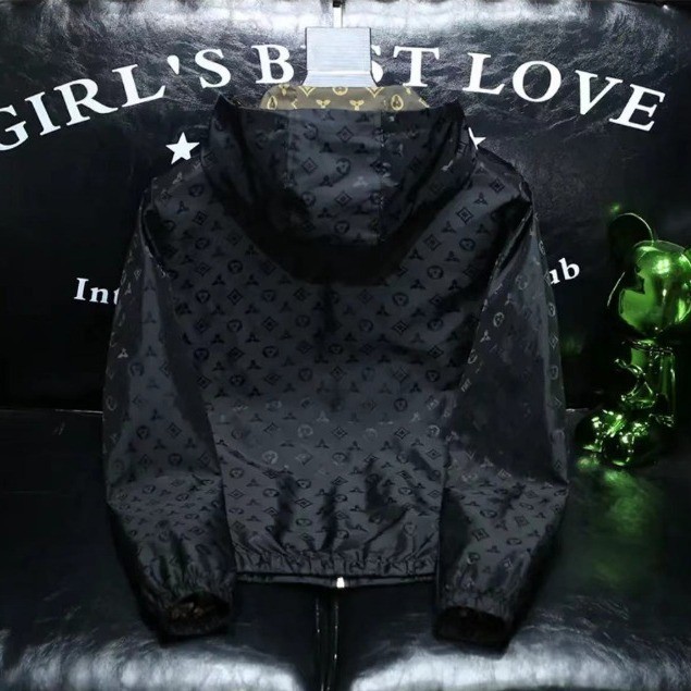 Luxury Jacket 2026 Spring New Men's Hooded Print Jacket, European Style Zip-Up Casual Coat, Slim Fit Trendy Bestseller Outerwear