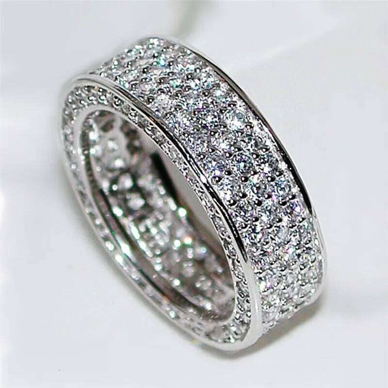 Cubic Zirconia Rings for Women Simple Design Fashion Versatile Wedding Engagement Party Lady Jewelry