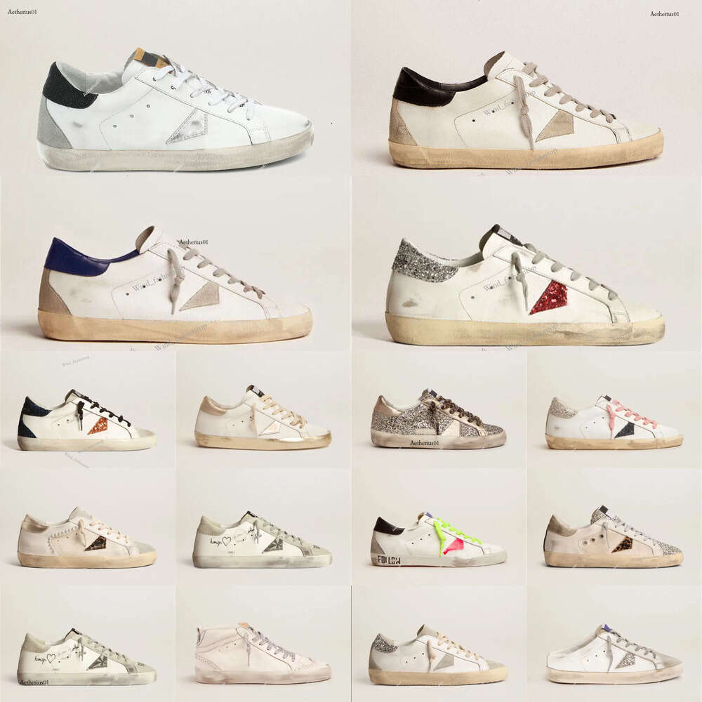 Designer casual shoes Top Designer Italy Classic White old Dirty Super-Star Sneakers Quality Casual Women Man Shoes EUR 35-45 top 10A