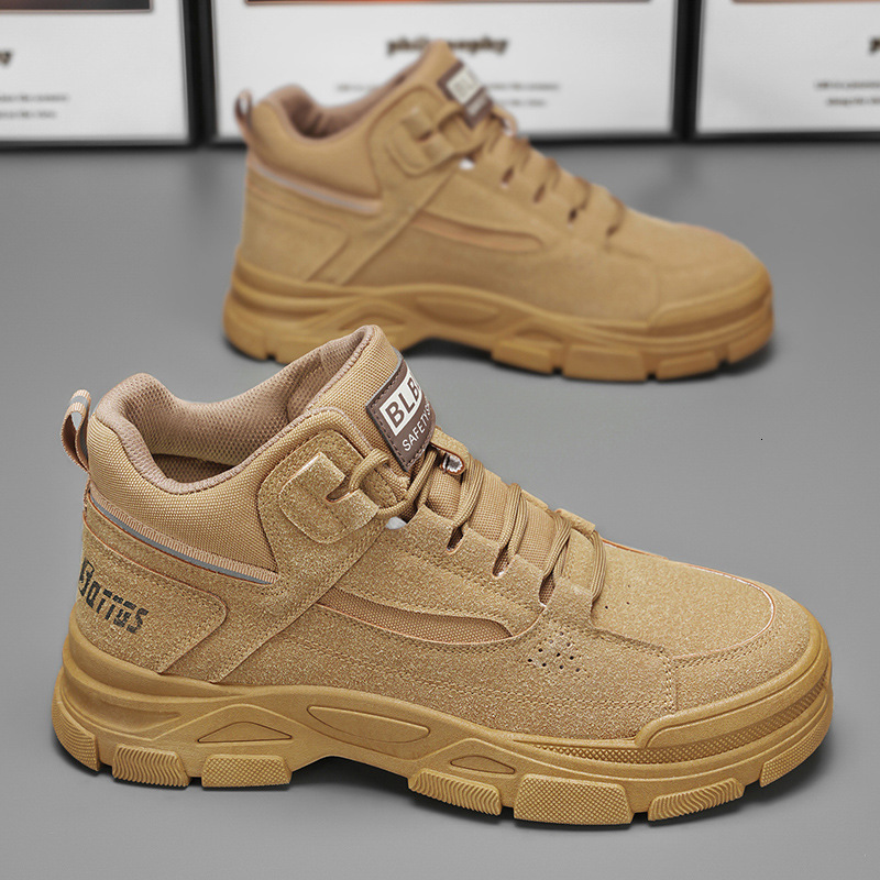 Ddmytiger Spring New Breathable High Top Martin Boots Men S Versatile Non Slip Wear Resistant Outdoor Work Safety Shoes Outdoor Shoes