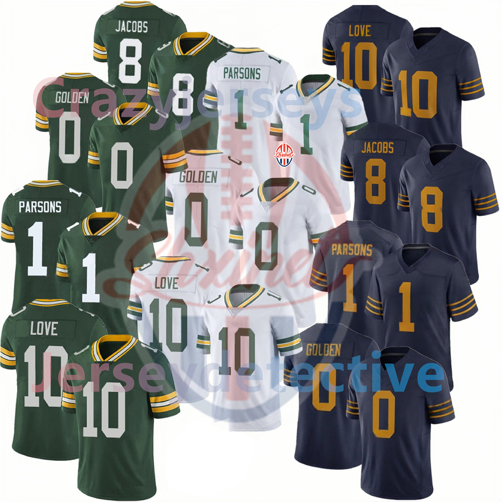 1 Micah Parsons Golden Love Josh Jacobs Xavier McKinney Lukas Van Ness Kenny Clark Evan Williams Dontayvion Wicks Walker Romeo Doubs Matthew Football Jersey shxinet