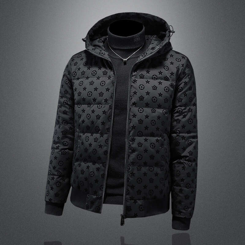 Winter New Men's High-Quality 90 White Duck Hooded Down Jacket European Style Warm Casual Coat Y9986