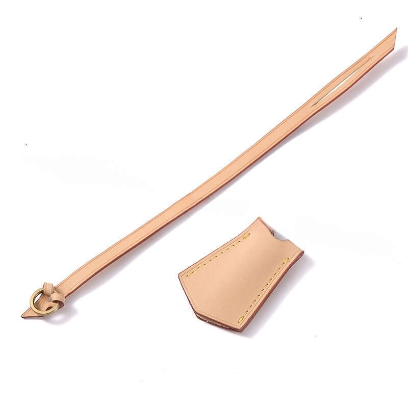Bag Parts Accessories Top Grade Real Vachetta Vegetable Tanned Calf Leather Key Bell Hanging Name Tag Strap Customization Stamp Service 3 Colors dh293