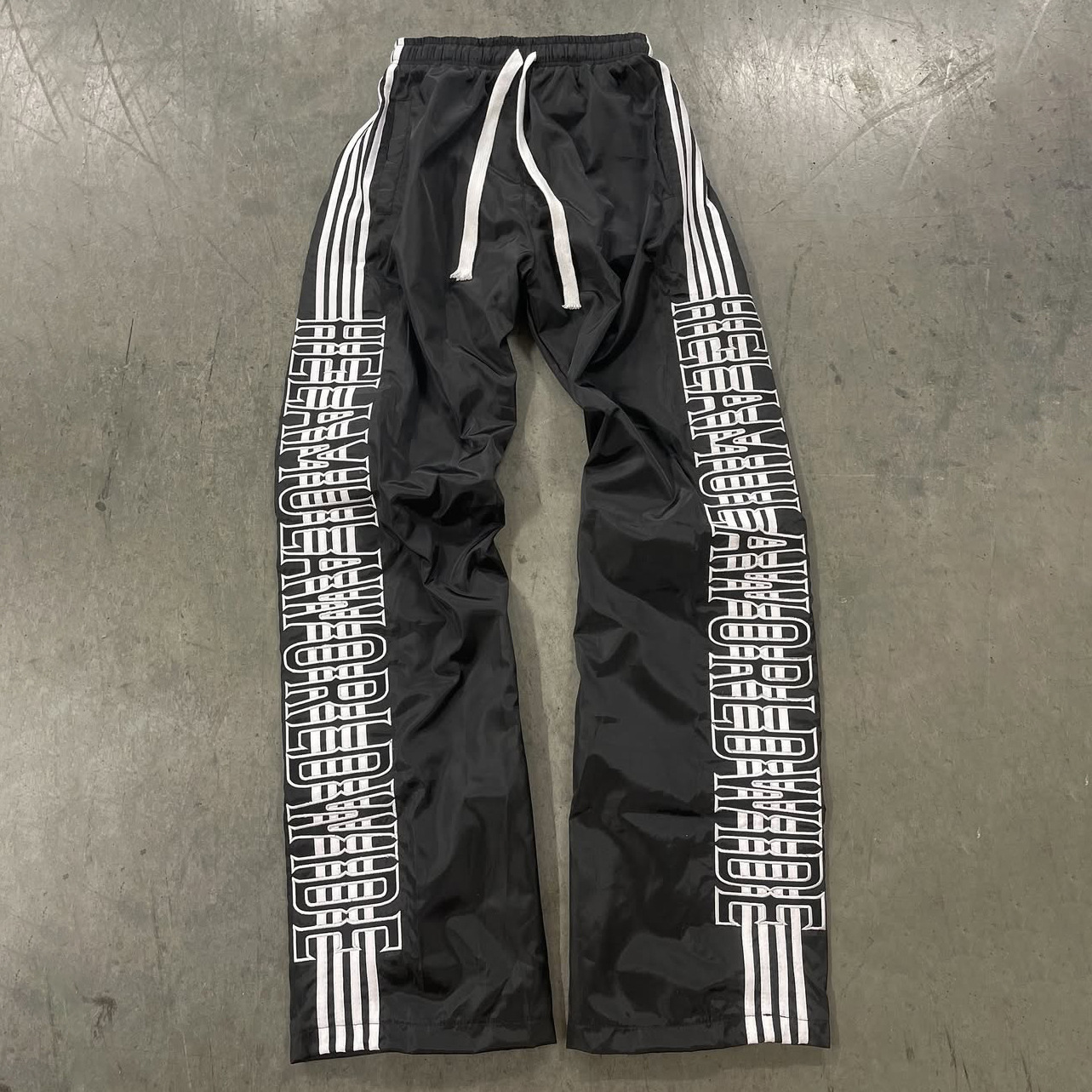 Y2K Retro Simple Loose Street Dance Hip Hop Sports Letter Print Straight Leg Wide-leg Pants Trendy Couple Casual Jogging Trouser