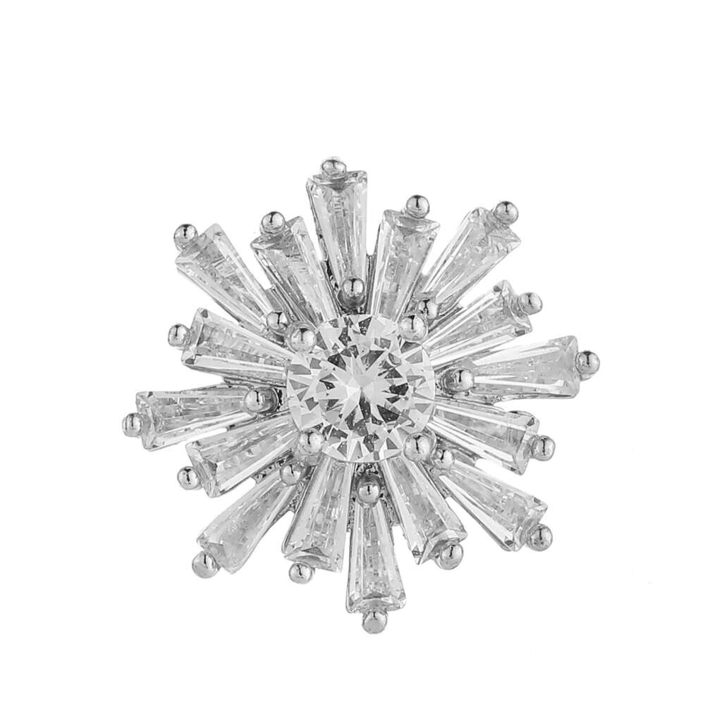 New Anti-glare Small Brooch Female High-grade Atmospheric Copper Zircon Inlaid Collar Pin Corsage Decoration H1389 26N0106