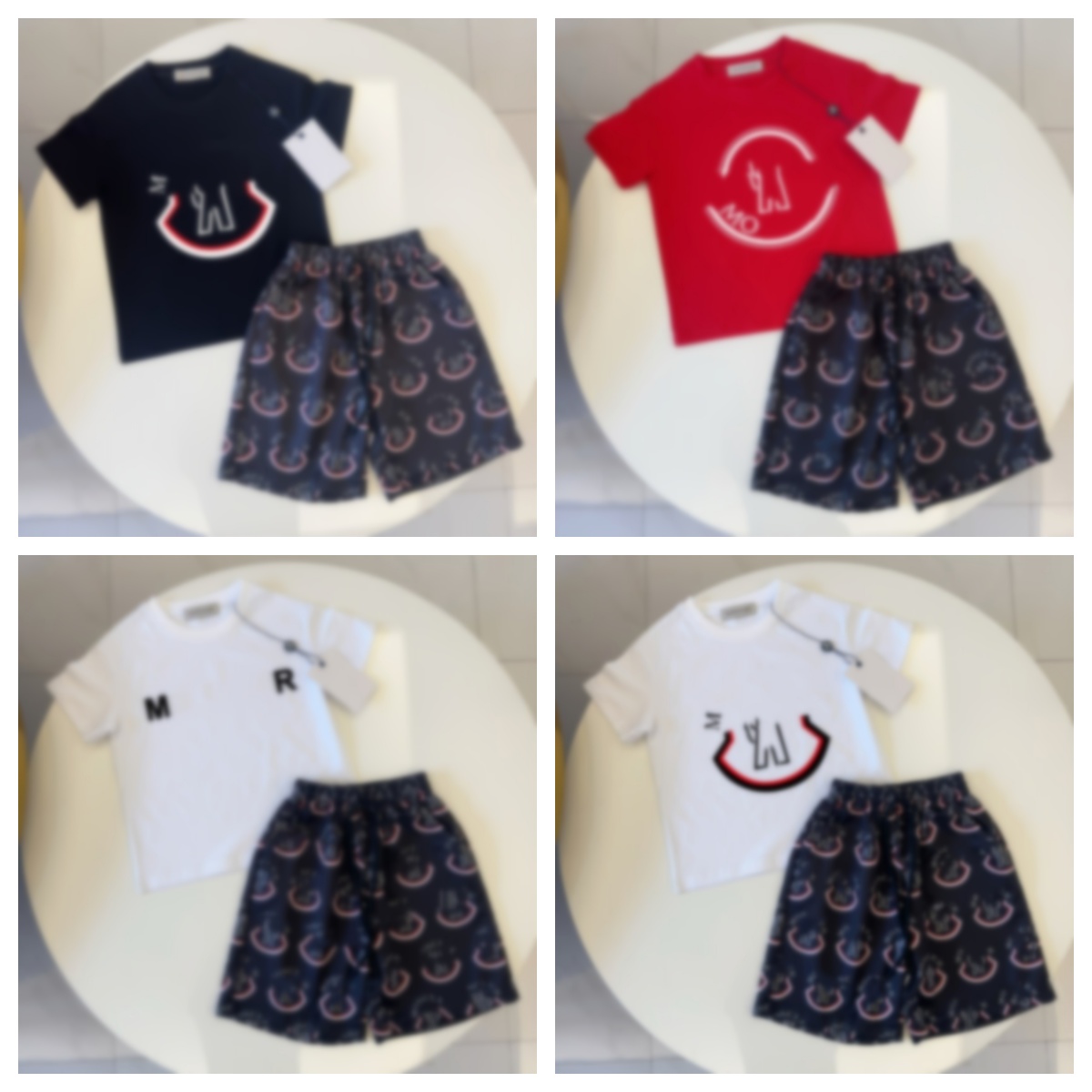 kid T Shirt sets kids designer clothes baby tracksuit tshirt Luxury fason summer girl boy tshirts set Children's Day vacation school start gifts