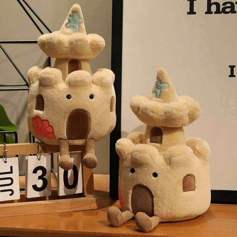 25cm Cat Castle Cute Cake Stuffed Plush Toys Fun Home Bedroom Doll Decoration Kids Birthday Valentine'S Gift C260106