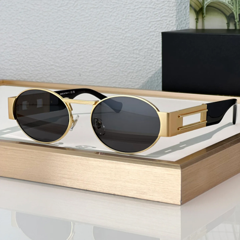 Designer Sunglasses For Men Women Metal Full Frame Oval Eyewear 2264 Luxury Sunglasses Outdoor Goggles UV400 Protection Glasses With Box