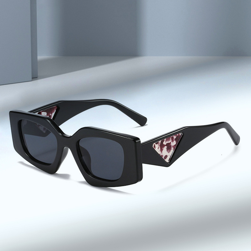New Fashion Pra Same Style Square Small Frame European and American Candy Color Catwalk Flat Ins Internet Celebrity Sunglasses Trend