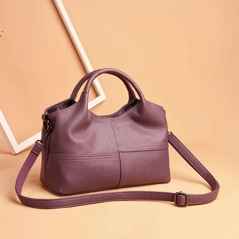 High Quality Women Bag Soft PU Leather Handbag Casual Female Messenger Solid Shoulder Ladies Crossbody 260104