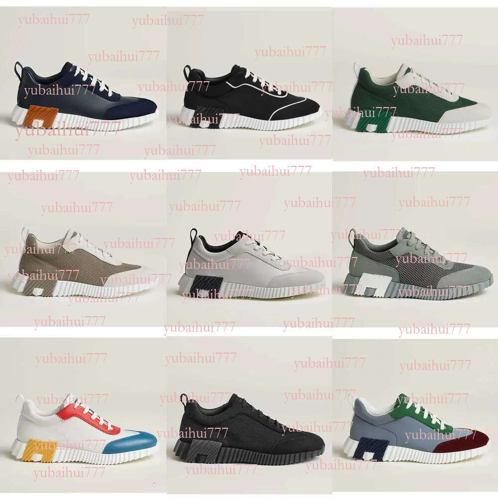 Brand h designer trainers Bouncing sneakers for Men Casual shoes Leather And Mesh Lace Up Sports Runner trainer Shoes Rubber Sole Man Low Top Street top777