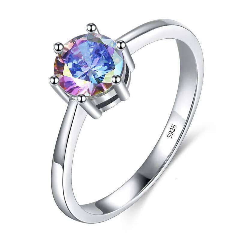 Classical Silver Color Round Circle Crystal CZ Finger Ring for Women Fashion Wedding Valentine's Day GIFT Jewelry Anillos
