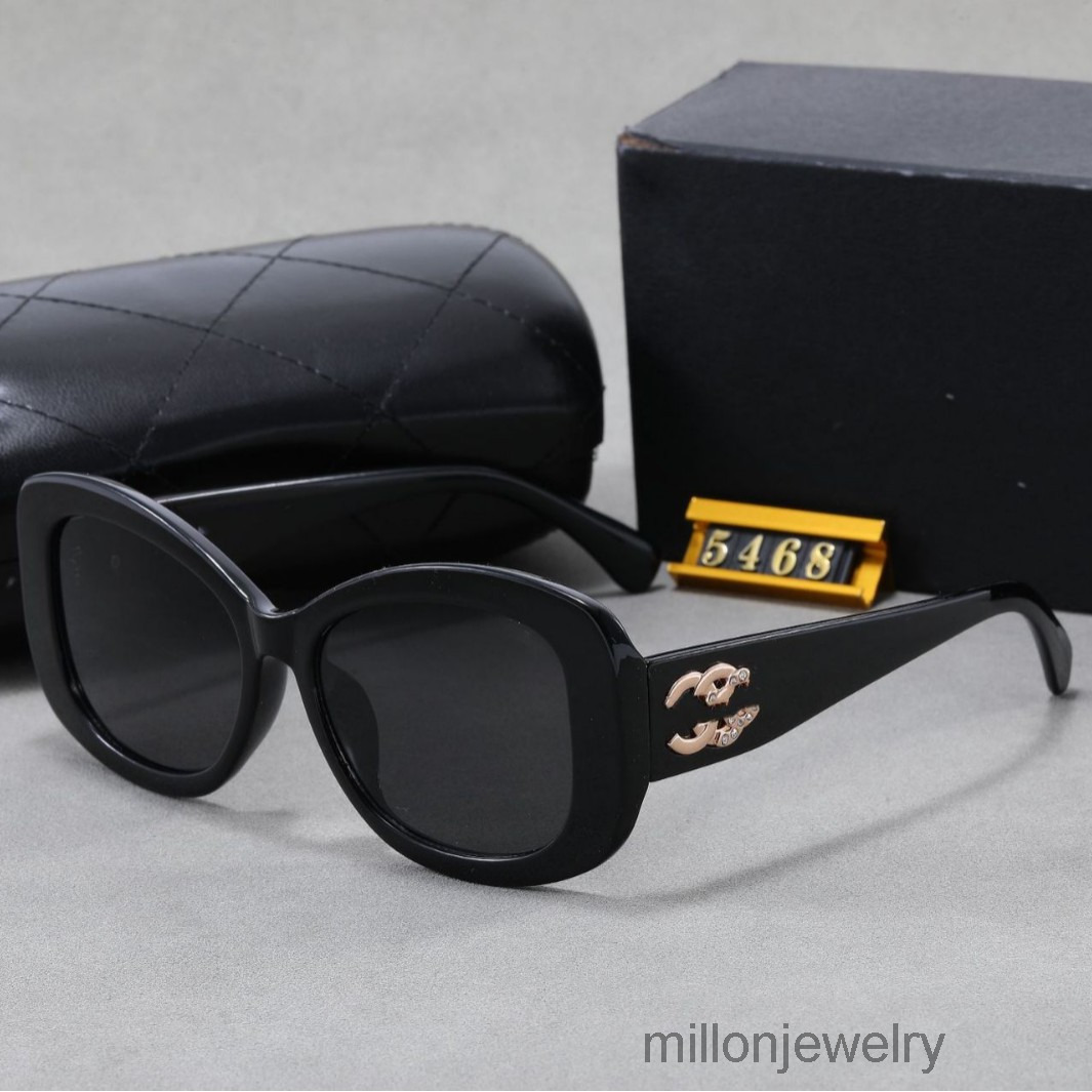 designer Womens Sunglasses 5468 with Rhinestones UV Protection Square and Round Face Slimming SunglassesD2K0 chaneil Sunglasses